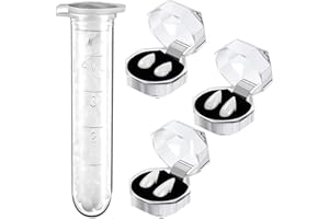 ADELGO 4 Pieces Vampire Catches Kit, 3 Sizes Vampire Teeth with 1 Tube Teeth Pellets Adhesive, Fake Dentures for Adults and Children, Vampire Teeth for Cosplay and Halloween, Halloween Decoration