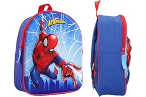 mybagstory- Plecak - 3D - Spiderman - Niebieski - Dziecko - Szkoła - Przedszkole - Przedszkole - Przedszkole - Szopka - Tornister chłopięcy - Rozmiar 31 cm - Regulowane ramiączka