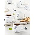 Larah by BOROSIL Tulip Opalware Cup Set, 6 Pieces, White, 100ml