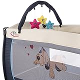 TecTake® Kinder Reisebett höhenverstellbar mit Babyeinlage navy blau - 3