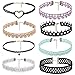 Produktbild JUSTSELL  Halskette Set DamenFrauen Velvet Klassische Gothic Tattoo Spitze Choker 8 Stück Mehrfarbig Choker Mode-Design Kette Süß Halskette Elegant Halskette
