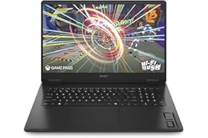 HP OMEN 17-db0000sf, Ordinateur Portable, AMD Ryzen 7 8845HS, 32 Go RAM, 512 Go SSD, Nvidia RTX 4070 8 Go, Écran 17.3" FHD IPS 144 Hz Antireflet, Windows 11, PC gamer, Clavier AZERTY, Noir