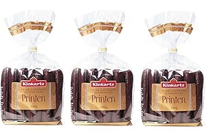LAMBERTZ AACHENER SCHOKOLADEN UND PRINTENFABRIK Kinkartz Schokoladenprinten -- 3 x 200g -- Weiche Printen mit edler Zartbitterschokolade überzogen, gebacken nach traditionsreichem Kinkartz Hausrezept.