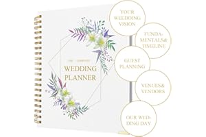 HEKOBAG Hochzeitsplaner Buch Wedding Planner 132 Seiten Planer Hochzeit Hochzeitsvorbereitung Buch Hochzeitsplanung 28 * 23cm Hochzeitsbuch Planer Weddingplaner Notizbuch für Geschenk zur Verlobung