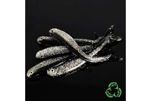 FISHIN ADDICT SALT N PEPPER TIDDLER Drop shot lure soft rubber shad fish for perch pike trout chub 80mm (3'') / 2.4g / 5 pieces per pack