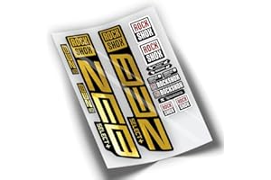 GENÉRICO REF:VP445 Rock-Shox ZEB SELECT PLUS 2021,2025 MTB Fork Compatible Stickers, Stickers, Stickers, Vinyl Decals for Mountain Bikes (GOLD CHROME)