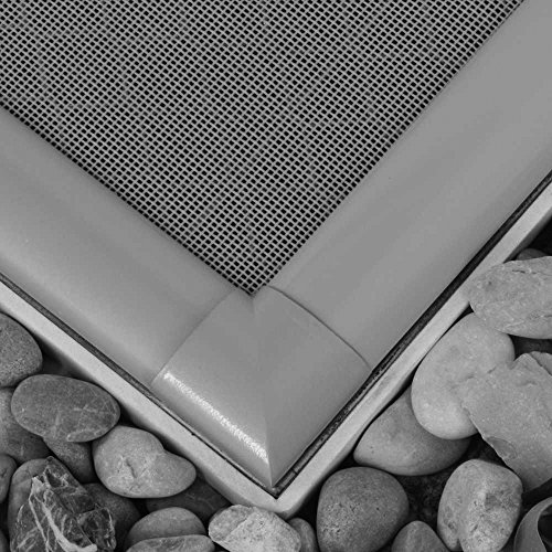 Lichtschachtabdeckung Profi 115 x 60 cm ALU Rahmen + PET Screen Gewebe, individuell kürzbares Schutzgitter, einfache Montage ohne Bohren, Dichtungsbürste + Gummi-Wandanschlussprofil - 3