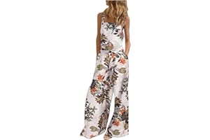 SUNNSEAN MONOS Monos de Vestir Mujer, SUNNSEAN Pantalones Largos Elegante Verano Tallas Grandes Mono de Manga Corta señoras Jumpsuit Monos Mujer Fiesta Playsuits con Cinturón de Lazo Clubwear Monos