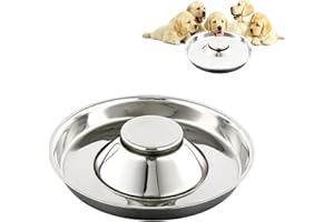 SUOXU TATUNER SUOXU Gamelle d'alimentation Lente en Acier Inoxydable pour Chien, Peut être utilisée pour Plusieurs Chiots pour Manger de l'eau et de la Nourriture pour Chien en même Temps