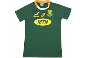 GIFTS 4 ALL Official Ladies South Africa Springboks Rugby Fans Replica Shirt, Ladies Springboks Shirt, Womens South Africa Rugby Shirt