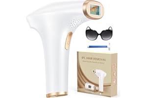 Haarlosy IPL Laser Hair Removal Device with 3-in-1, Faster, Salon Quality Result, at Home IPL Laser Hair Remover Machine for Women and Men, Face, Bikini Line, Body, Leg, Armpit, 9 Level, White Gold