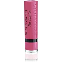 Bourjois - Rouge Velvet The Lipstick - Rossetto Opaco a Lunga Tenuta in Stick - 02 Flaming Rose - 2.4 g