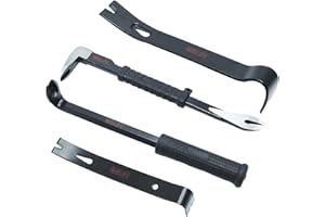 CCLIFE Żelazko dźwigniowe, 4-częściowy zestaw, dłuto i obcinacz do paznokci, łom, otwory na gwoździe