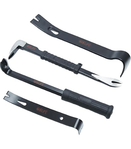 Set Di 5 Piedi Di Porco Con 4 Teste Adattatore In Acciaio Al Carbonio E Asta Di Prolunga, Angolo Regolabile, Per Officina