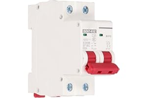 BUACHOIS Disjoncteur Miniature 1000V DC 20A 2P Din Rail Mount Protection Contre Les Surcharges à Domicile Interrupteur D'air pour Lignes de Distribution D'éclairage Résidentiel Système PV Solaire