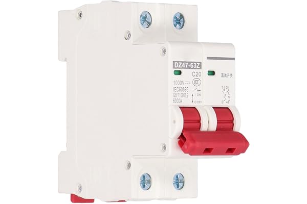 1 000 V DC miniatyrbrytare 20 A 2 P Din skenmontering hem överbelastningsskydd luftbrytare för bostadsbelysning distributionslinjer sol PV-system DZ47-63Z C20
