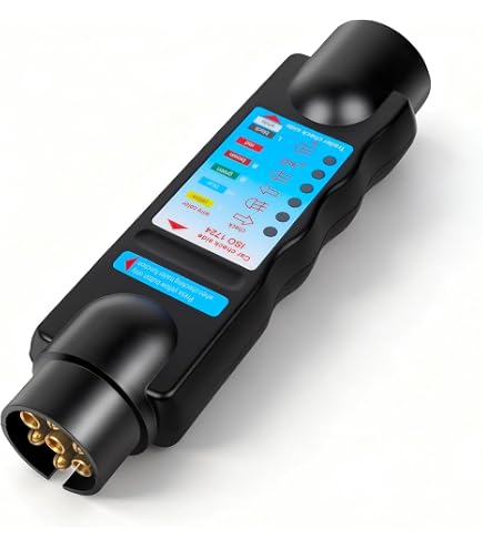 ETUKER 13-Pin Trailer Light Circuit Tester – Diagnosegereedschap Voor Caravan, Camper En Aanhanger (12V)