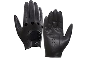 Harssidanzar Hommes Gants De Conduite En Cuir Non Doublés