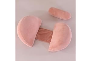 SHANNA Cuscino Gravidanza per Dormire, Cuscino allattamento e Gravidanza, NUOVO Cuscino Comfort Regolabile per Tutto Il Corpo, Maternità e Cuscino Supporto, Fodera Rimovibile e Lavabile (Rosa)