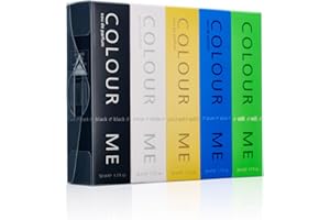 Colour Me Black/White/Gold/Azure/Volt - 50ml EDP Mens Aftershave Gift Set - 5 Pack