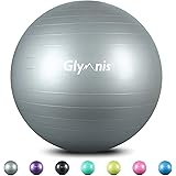 Glymnis Palla Fitness Palla da Ginnastica 55cm/65cm/75cm Palla Pilates Anti-Scoppio Carico Massimo di 300kg, Palla Yoga Aniti