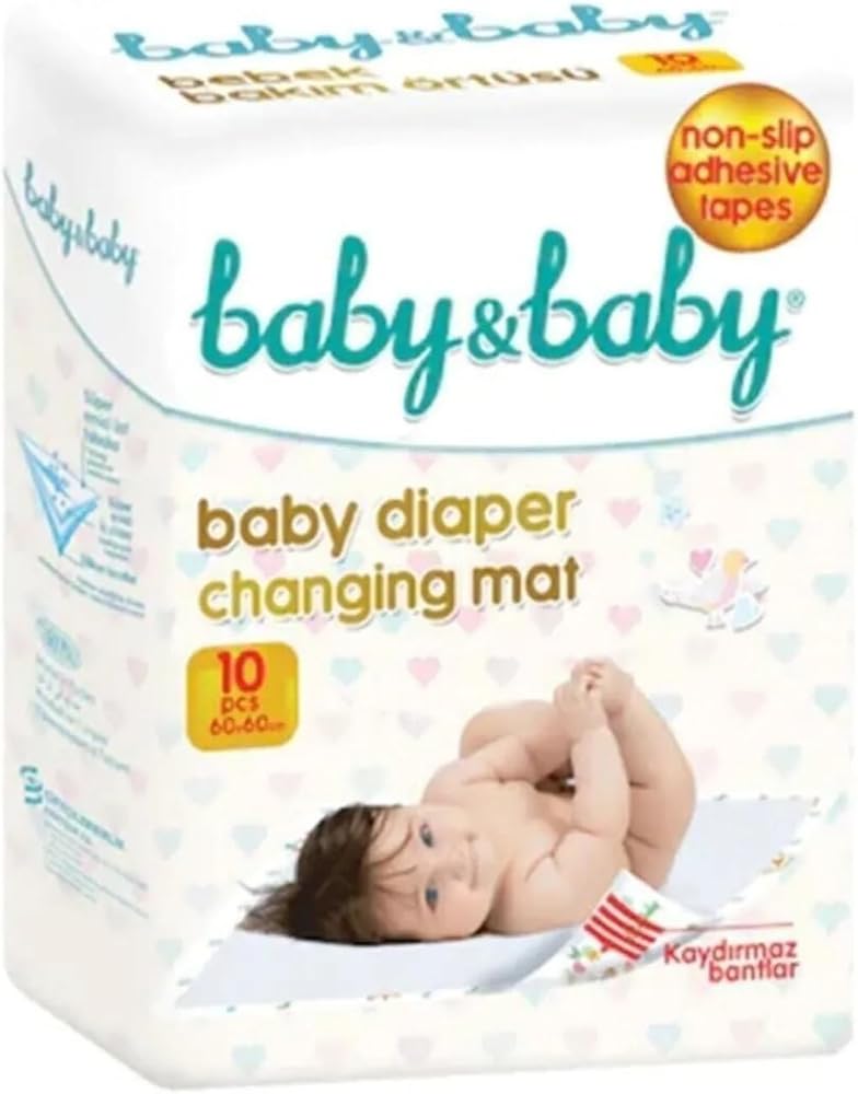 Baby&Baby Kaydırmaz Bantlı 10'lu Bebek Bakım Örtüsü