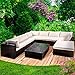 Produktbild Poly Rattan Gartenmöbel Lounge Möbel Sitzgarnitur Gartengarnitur Sitzgruppe Sofa "LUXUS" Farbe Braun
