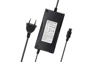 xiixtoo Cargador de litio de 48 V, adaptador de fuente de alimentación, 54,6 V, 4 A, para moto eléctrica de 48 V, batería 13S con conector en línea de 3 pines