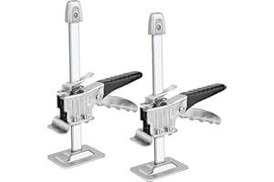 95Street Lève-Plaques Manuel,Cric Manuel Meuble Panneau Porte Outils de Levage,Labor Saving Leve Meuble Cric Outil Plaquiste Capacité, Aluminium