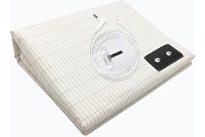 RIQINXIN Erdungsbettlaken 200x200cm Erdungsmatte mit EU Erdungskabel Leitfähige Silberfaser Grounding Bed Sheet für Besseren Schlaf 10% Silberfäden Anteil und 90% Baumwolle