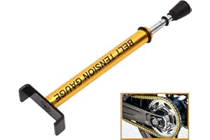 GUGXIOM Medidor de Tensión de Cinturón, Ajustable de 10 Libras con Almohadilla en Forma de L, Medición Precisa de la Herramienta de Cadena de Motocicleta para Reemplazo de Cinturón de