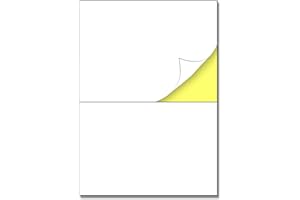 25 feuilles, A4 Papier Autocollant Imprimante Blanc - 2 étiquettes par feuille, 148,5 x 210 mm (A5)