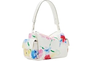 Desigual Bag_liquidflower Ha, Sac à Main en polyuréthane Femmes, Blanc, Taille Unique