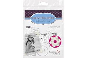SCRAPBOOK ADHESIVES Toga Lot de 108 Coins Photo, Autre, Blanc, 12 x 20 x 0.5 cm