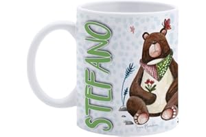 Paolo Chiari Tazza in Ceramica Caffè e Tè, Personalizzata con Nome, Idea Regalo Compleanno per Amici e Familiari, Certificata per Alimenti, Adatta al Microonde, Made in Italy (Stefano)