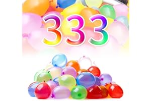 AVYVI 333 Pieces Water Bombs Self-Closing 9 Bouquets 37 Water Balloons For Kids 60 Seconds Quick Fill Colourful Mixed Water Battle Balloons Water Balloons for Children Beach Summer Pool Party