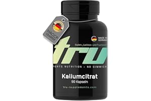 ‎MIOSAN Kaliumcitrat 900mg - 90 Kapseln - Hochdosiert - 900mg Kalium pro Tag - TRU Sports Nutrition - 100% Vegan | Herstellung & Laborprüfung in Deutschland