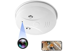 Yadayuki Mini Cámara Oculta, 2.4G/5G WiFi Detector de Humo, HD 1080P, Grabadora de Vigilancia Inalámbrica con Detección Nocturna de Movimiento