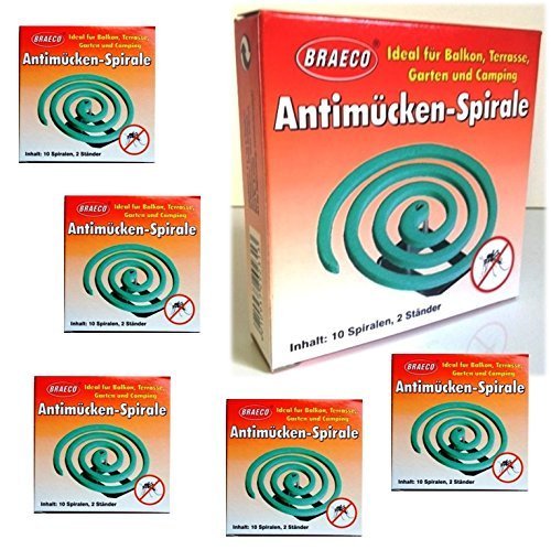 50 Stück Insekten Spirale Mückenspirale Moskitospirale Insektenspirale