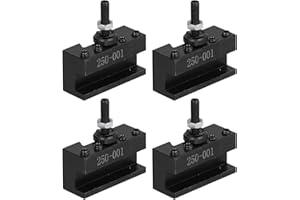 CHICIRIS Wedge Type Tool Post Set, Power Lathe Tool Holder, 4Pcs High Speed Steel 250‑001 Lathe Tool Post Holder Turinng Tool Holder for Mechanical Processing Manufacturing