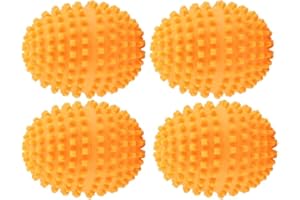 VIFERR Tumble Dryer Balls, 4Pcs/Set Reusable Laundry Dryer Balls Washing Ball Dryer Tumble Balls for Washing Machine Laundry, Orange