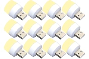 YUANQIAN USB-Lichter bei Nacht, Mini-LED-Lampe, ohne Lichtsensor, Stecker, warmweiß, kompakt, ideal für Schlafzimmer, Badezimmer, Küche, Auto, USB-Atmosphäre-Licht