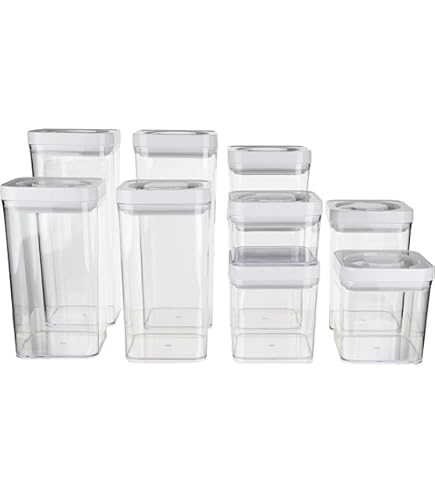 Pack 4 Cubos De Plástico Con Tapa - 2 Litros, Apilables, Para Alimentos, Cocina, Garaje U Oficina