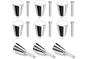 Jowfay 9 Pomelli per Cassetti, Maniglie Tapered Plastica Argento Pomello Porta Cassetti Stile Moderno Pomelli Mobili Moderni per Armadi Cucina Cassetti Mobili Rinnovare e Mobili da Bagno