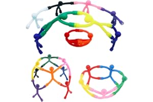 ARTOMNIVERA 10 Pack Fridge Magnetic Men, Multipurpose Magnetic Fidget Travel Toys, Mini Magnetic People, Colorful Flexible Rubber Magnets, Sensory Toys for Whiteboard, School, Office