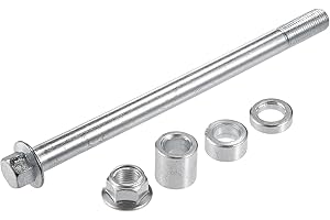 A ABSOPRO ATV Front Rear Wheel Axle with Bushing and Screw Bolt M12 170mm