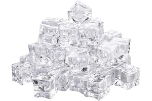 50 stycken konstgjorda akryl-isbitar plastkuber dekorativa akrylisbitar krossad iskub fyrkantig form glas plastisbitar akryl