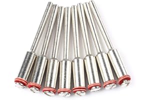 SHINEKOO 10 piezas de mandril giratorio en miniatura abrasivo de 2 mm de diámetro para Dremel