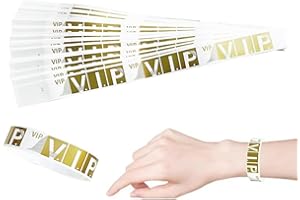 KOMUNJ 200 nastri d'ingresso VIP oro, usa e getta, per feste, parco giochi, club, bar, musica, festival, 19 × 250 mm