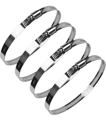 Set 4 Fascette Metalliche Monteral Ø80-100mm - Fissaggio Tubi Acciaio Inox - Foto 5